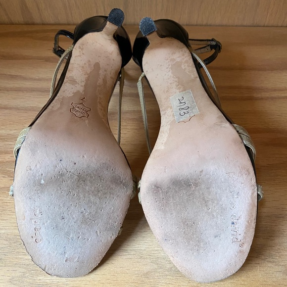 Charles David Black and Beige Patent Leather Heels - Picture 5 of 5